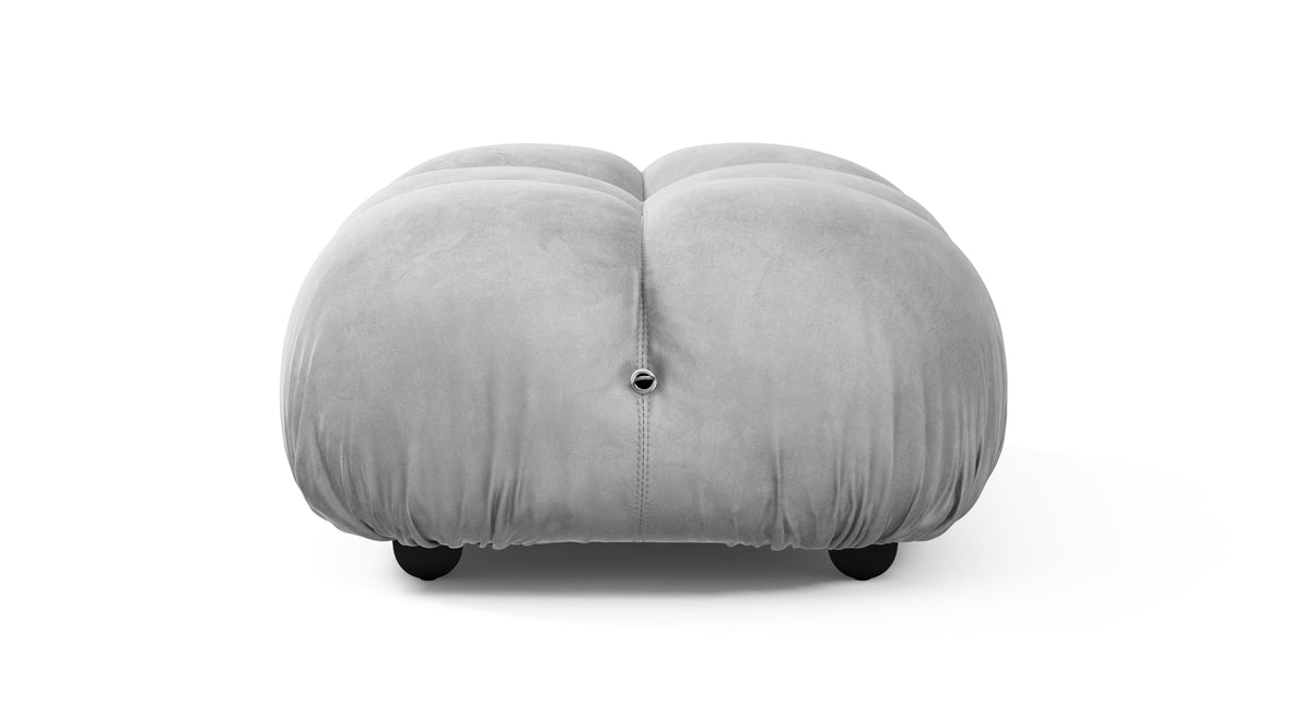 Bellini Ottoman - Mario Bellini Ottoman, Light Gray Velvet