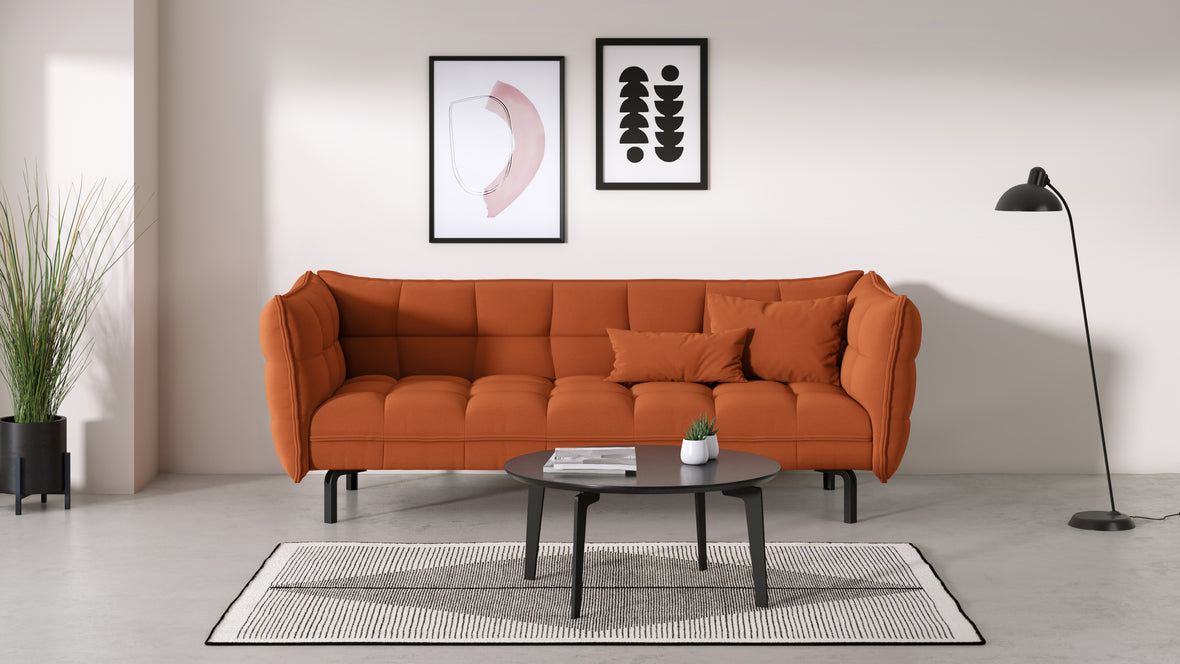 Husk - Husk Sofa, Burnt Orange Wool