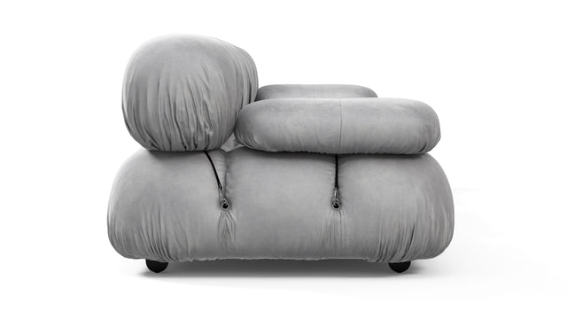 Belia - Belia Three Seater Sofa, Light Gray Velvet