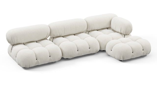 Belia - Belia Sectional, Right Chaise, White Boucle