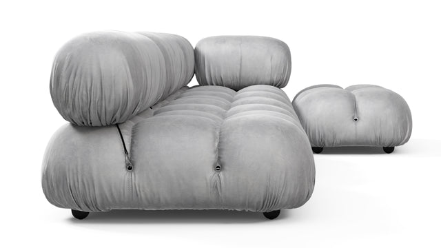 Belia - Belia Sectional, Right Chaise, Light Gray Velvet