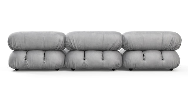 Belia - Belia Sectional, Right Chaise, Light Gray Velvet