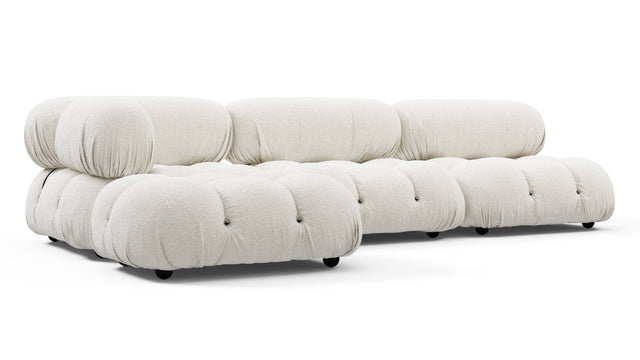 Belia - Belia Sectional, Left Chaise, White Boucle