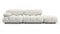 Belia - Belia Open End Sofa, Right, White Boucle