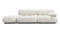 Belia - Belia Open End Sofa, Left, White Boucle