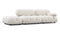 Belia - Belia Open End Sofa, Left, White Boucle