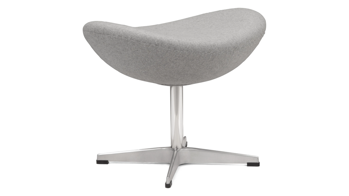 Arne - Arne Ottoman, Light Gray Wool