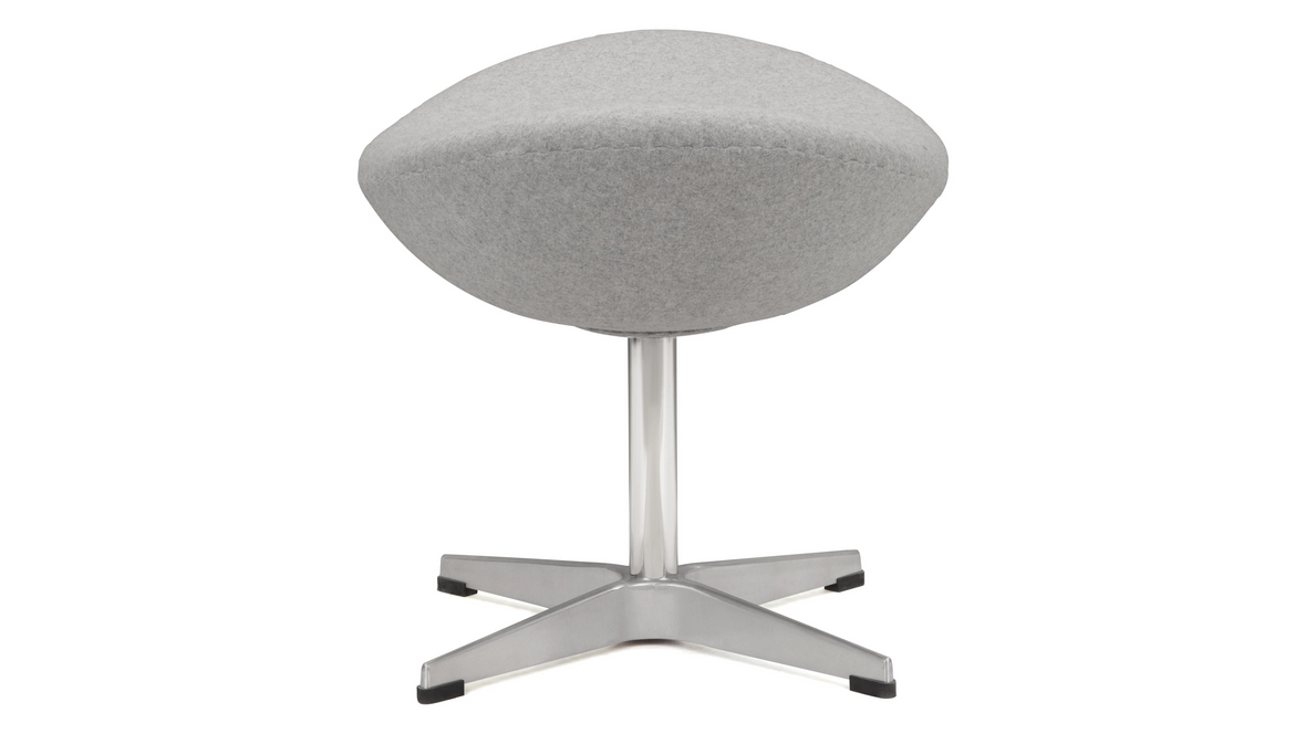 Arne - Arne Ottoman, Light Gray Wool