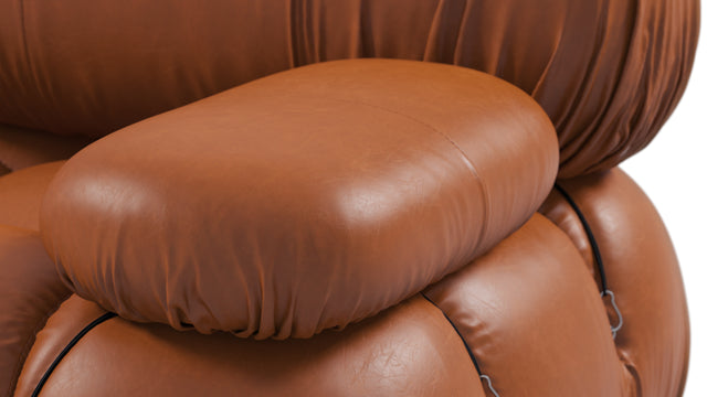 Belia - Belia Open End Sofa, Left, Tan Premium Leather