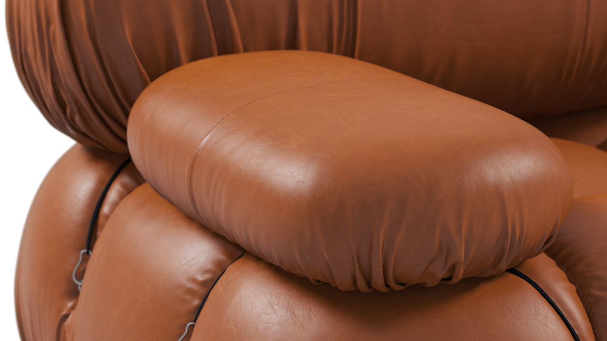 Belia - Belia Open End Sofa, Right, Tan Premium Leather