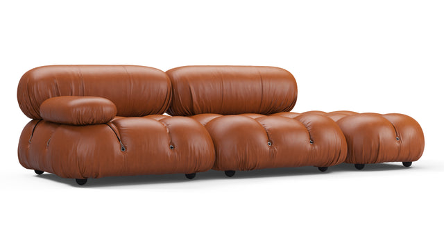 Bellini Sofa - Mario Bellini Open End Sofa, Right, Tan Premium Leather