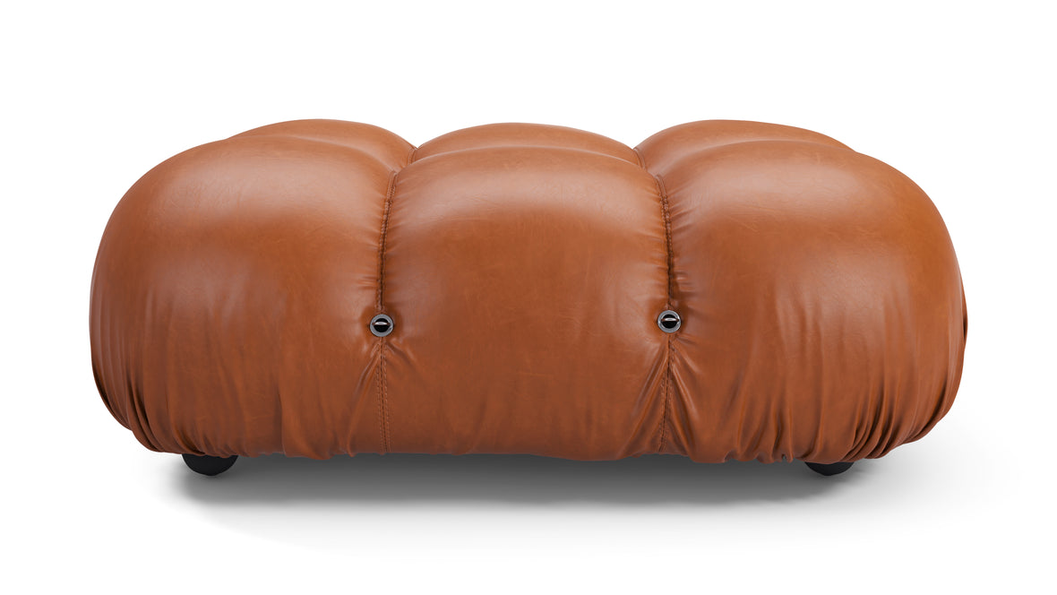 Bellini Ottoman - Mario Bellini Ottoman, Tan Premium Leather