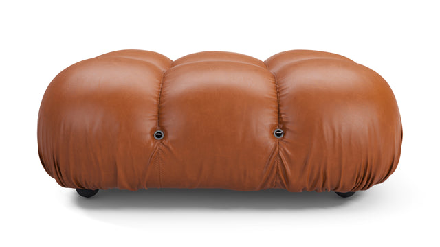 Bellini Ottoman - Mario Bellini Ottoman, Tan Premium Leather