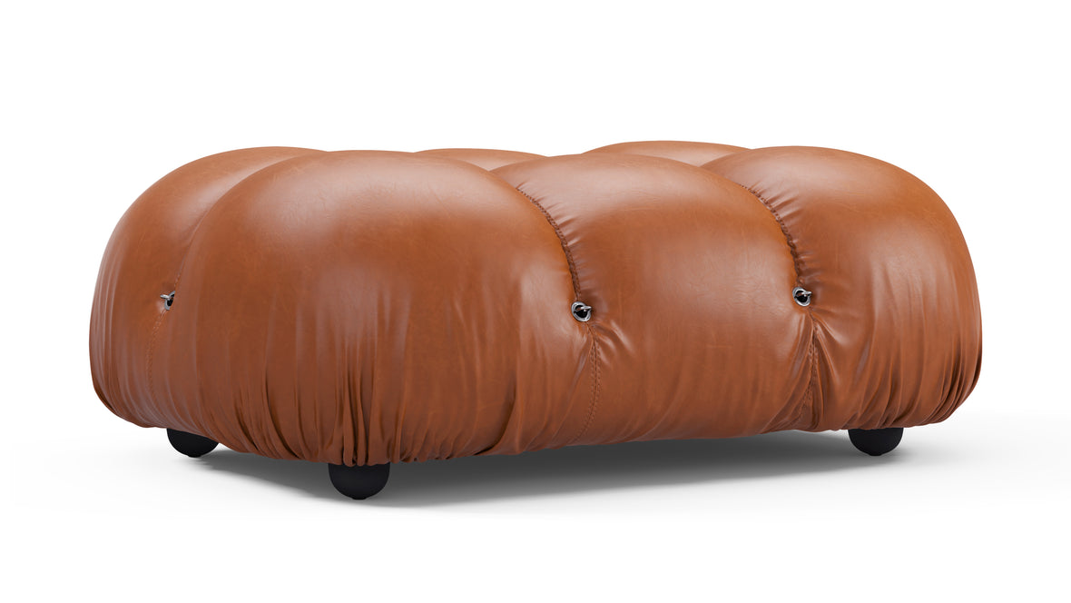 Bellini Ottoman - Mario Bellini Ottoman, Tan Premium Leather