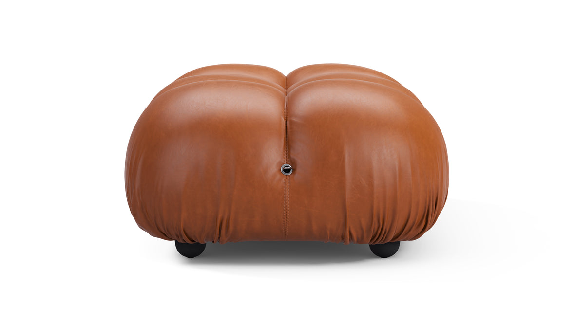 Bellini Ottoman - Mario Bellini Ottoman, Tan Premium Leather