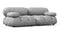 Belia - Belia Two Seater Sofa, Light Gray Velvet