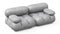 Belia - Belia Two Seater Sofa, Light Gray Velvet