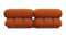 Belia - Belia Two Seater Sofa, Apricot Velvet