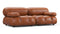 Belia - Belia Two Seater Sofa, Tan Premium Leather