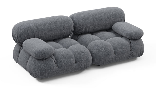 Belia - Belia Two Seater Sofa, Gray Boucle