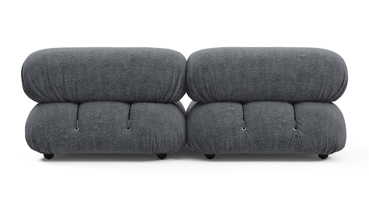 Belia - Belia Two Seater Sofa, Gray Boucle