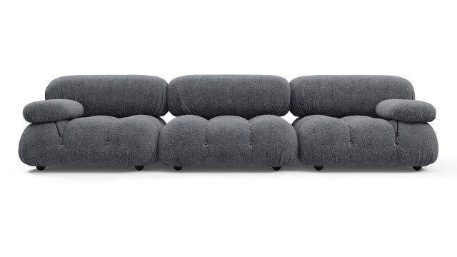 Belia - Belia Three Seater Sofa, Gray Boucle