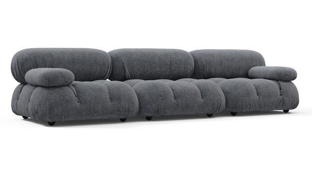 Belia - Belia Three Seater Sofa, Gray Boucle