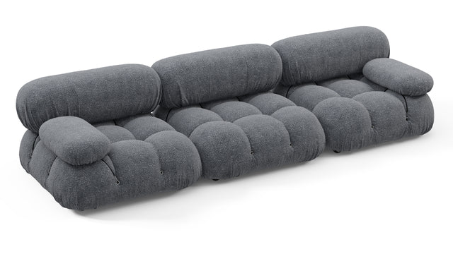 Belia - Belia Three Seater Sofa, Gray Boucle