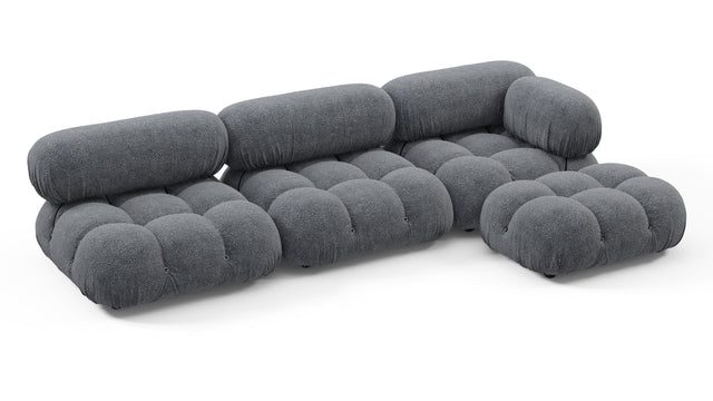 Belia - Belia Sectional, Right Chaise, Gray Boucle