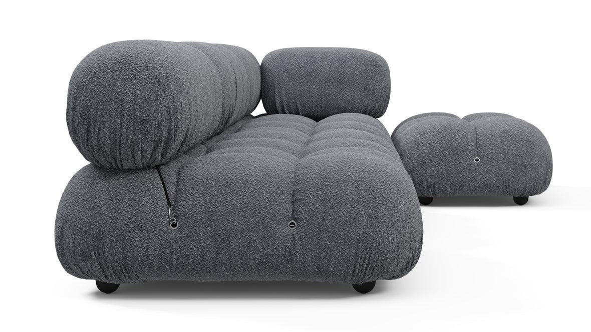 Belia - Belia Sectional, Right Chaise, Gray Boucle