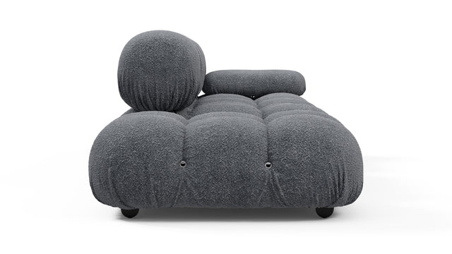 Belia - Belia Open End Sofa, Left, Gray Boucle