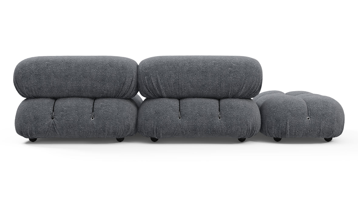 Belia - Belia Open End Sofa, Left, Gray Boucle