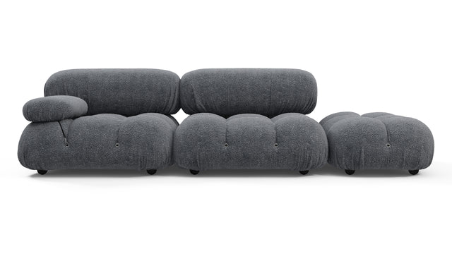 Bellini Sofa - Mario Bellini Open End Sofa, Right, Gray Boucle