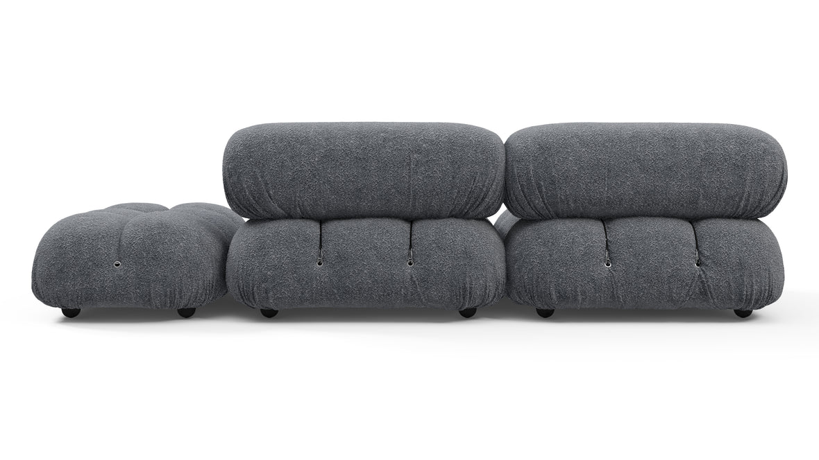 Bellini Sofa - Mario Bellini Open End Sofa, Right, Gray Boucle