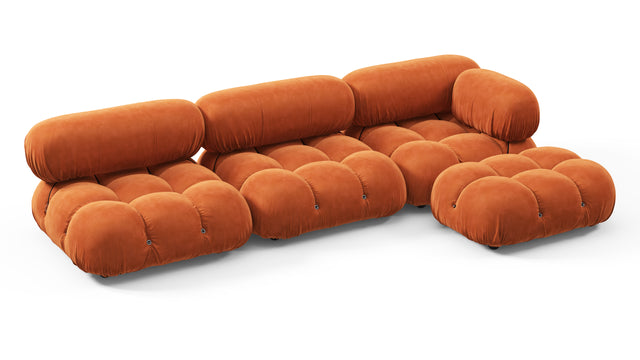 Belia - Belia Sectional, Right Chaise, Apricot Velvet