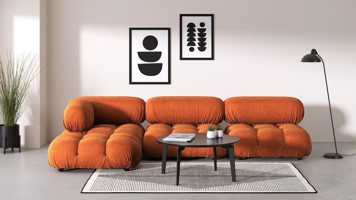 Belia - Belia Sectional, Left Chaise, Apricot Velvet