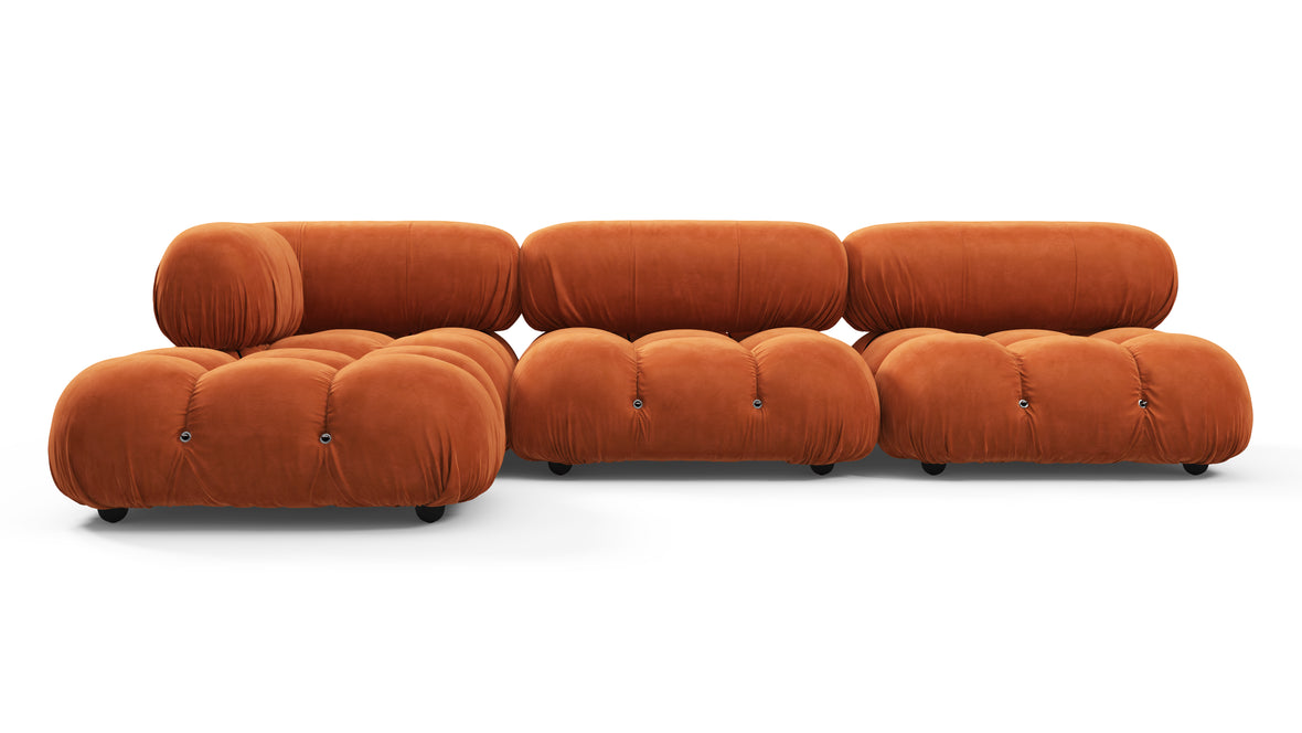 Belia - Belia Sectional, Left Chaise, Apricot Velvet