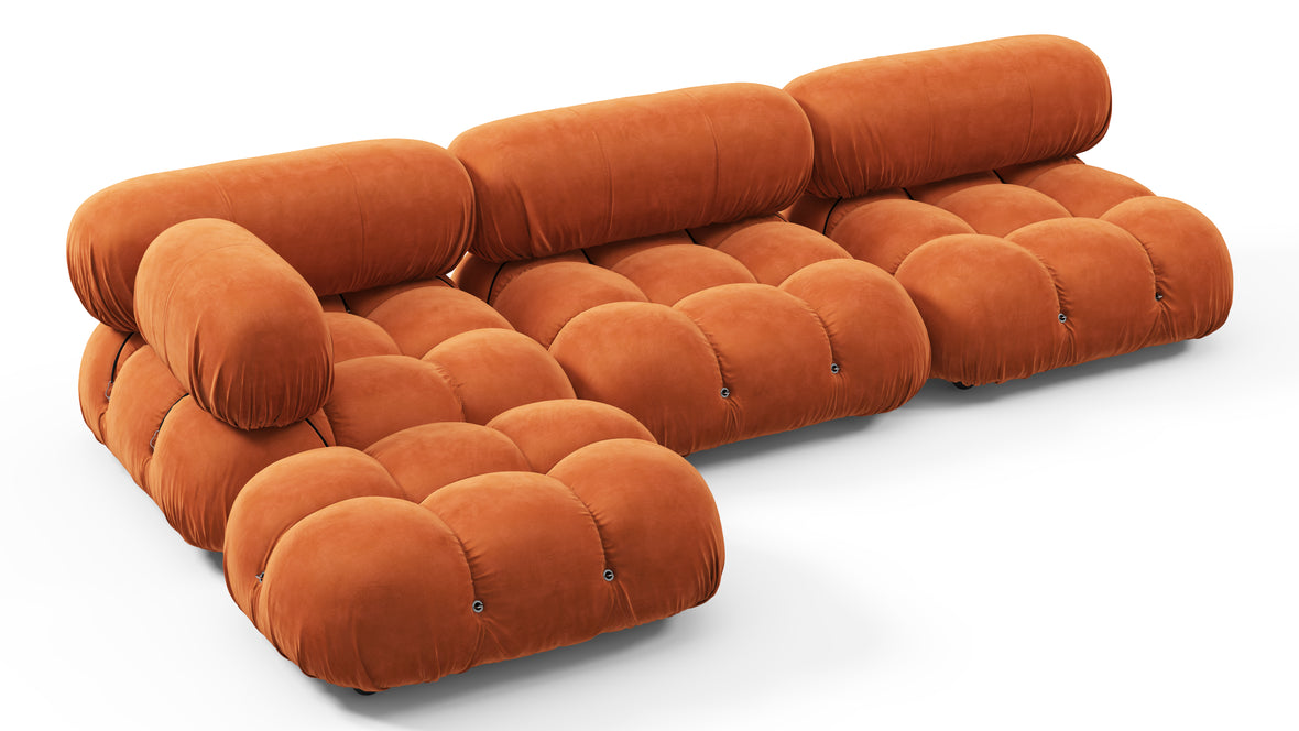 Belia - Belia Sectional, Left Chaise, Apricot Velvet