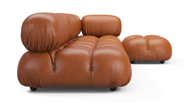 Belia - Belia Sectional, Right Chaise, Tan Premium Leather