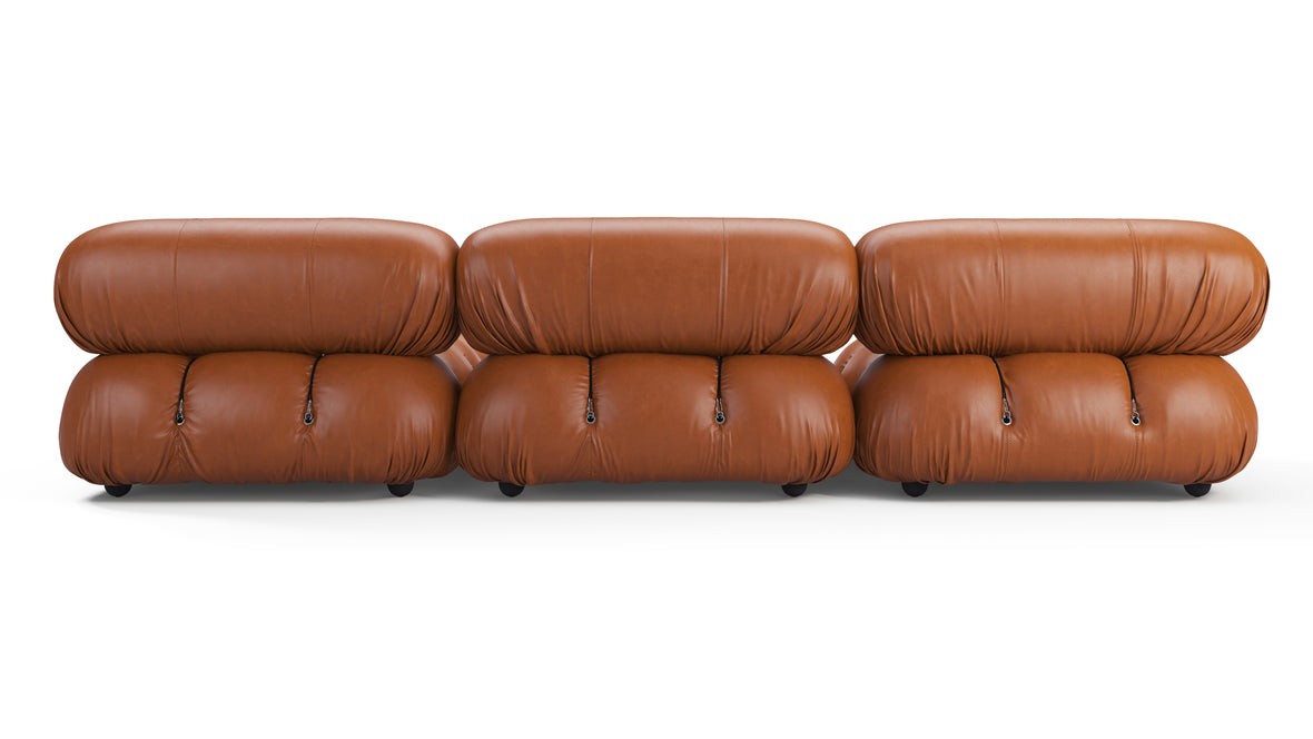 Belia - Belia Sectional, Right Chaise, Tan Premium Leather