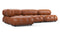 Belia - Belia Sectional, Left Chaise, Tan Premium Leather