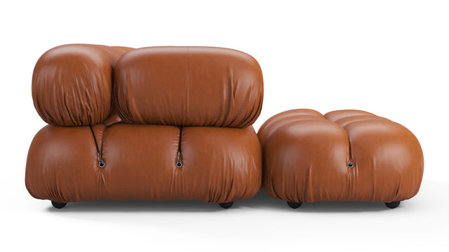 Belia - Belia Sectional, Left Chaise, Tan Premium Leather