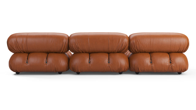 Belia - Belia Sectional, Left Chaise, Tan Premium Leather