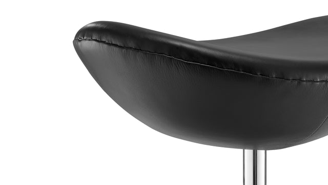 Arne - Arne Ottoman, Midnight Black Premium Leather