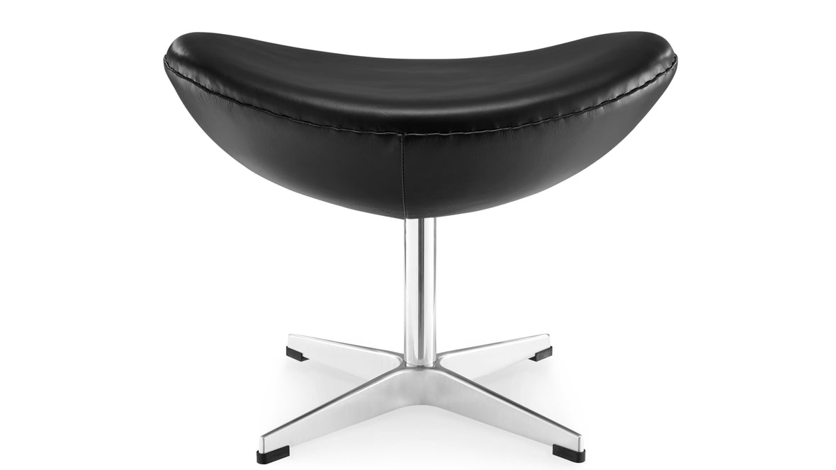 Arne - Arne Ottoman, Midnight Black Premium Leather