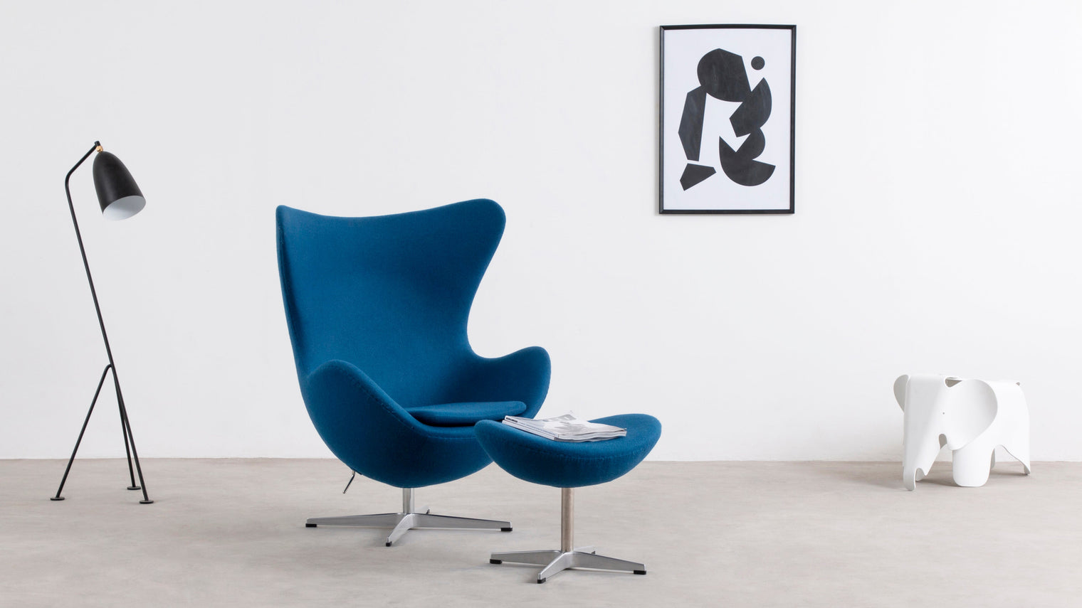 Arne - Arne Chair, Indigo Blue Wool