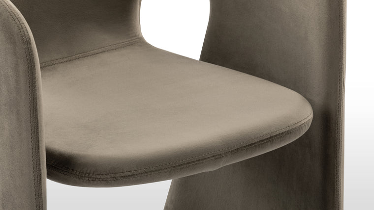 Crafted with Quality | Upholstered in luxurious velvet for a high-end finish, each and every one of our Celeste chairs is made by skilled craftsman. Each stitch is sewn by hand with care, ensuring a level of quality that you can trust will last for years to come.
