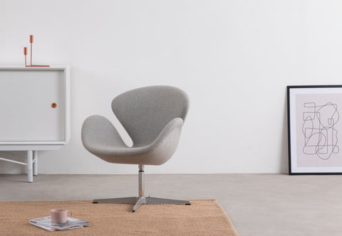 Swann - Swann Chair, Light Gray Wool