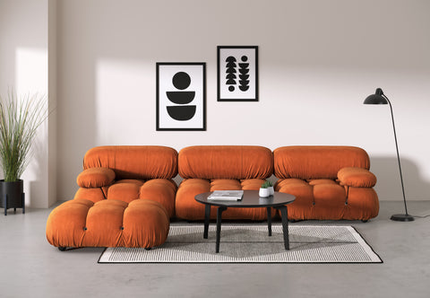 Belia - Belia Ottoman, Apricot Velvet