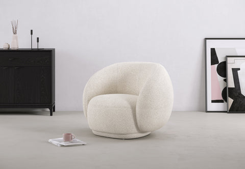 Julep - Julep Lounge Chair, White Boucle